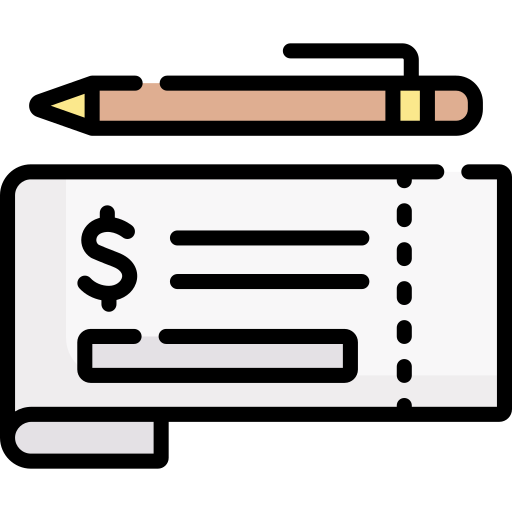 cheque bancario Special Lineal color icono