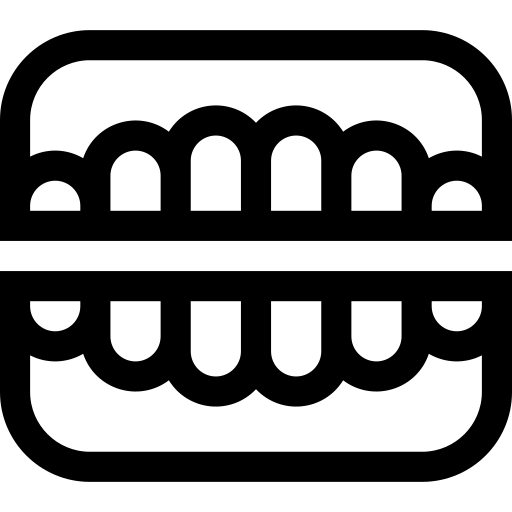 dentadura Basic Straight Lineal Ícone