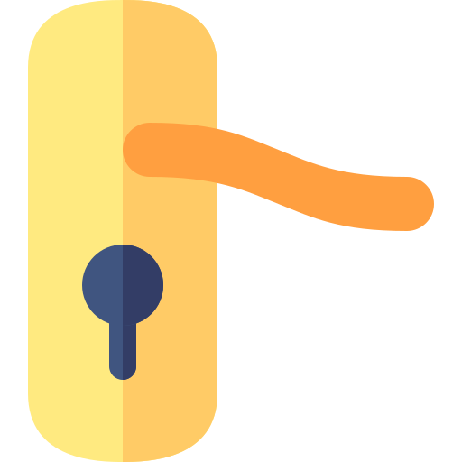 Door handle Basic Rounded Flat icon