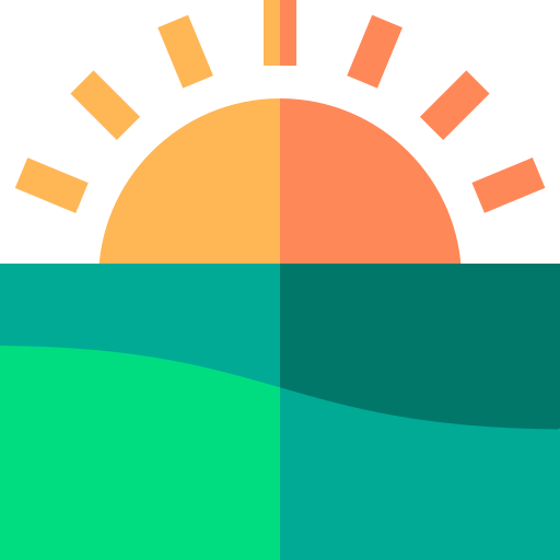 sunset Basic Straight Flat Ícone