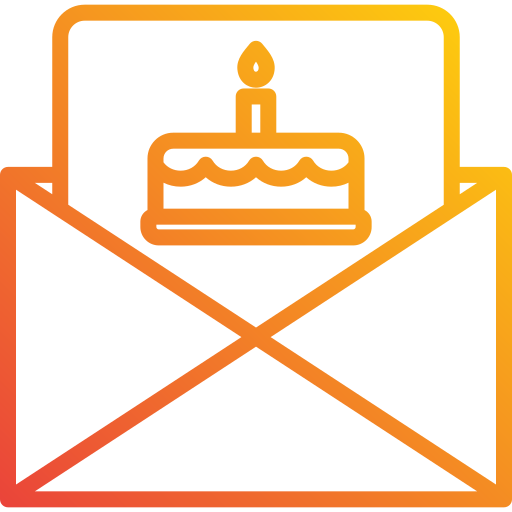 invitación de cumpleaños Generic Gradient icono
