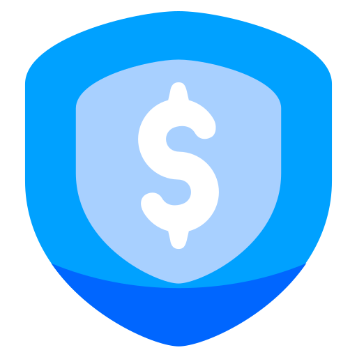 Investment insurance Generic Blue icon