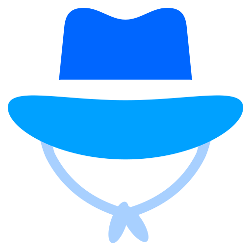 Cowboy hat Generic Blue icon