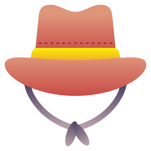 sombrero de vaquero Generic Flat Gradient icono