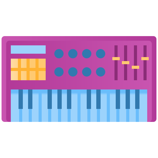 Synthesizer Generic Flat Gradient icon