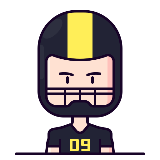 American football Generic Outline Color icon