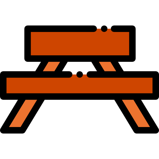 stół na zewnątrz Detailed Rounded Lineal color ikona