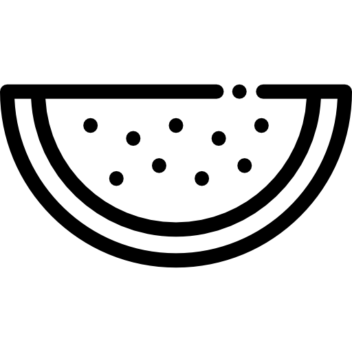 Арбуз Detailed Rounded Lineal иконка