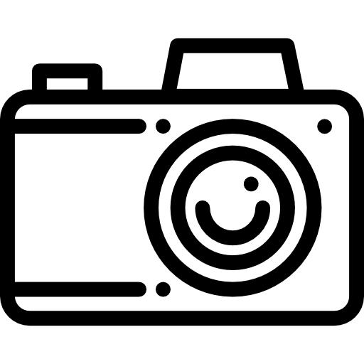 kamera Detailed Rounded Lineal ikona