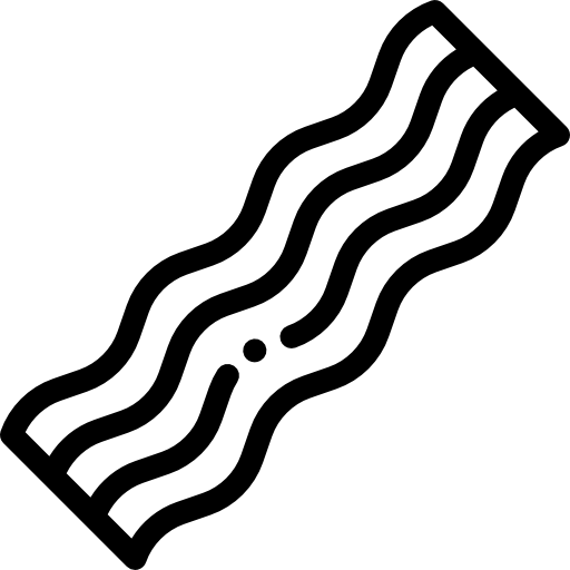 Bacon Detailed Rounded Lineal icon