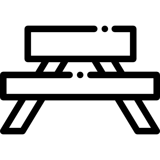 stół na zewnątrz Detailed Rounded Lineal ikona