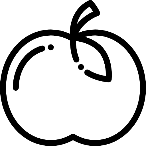 jabłko Detailed Rounded Lineal ikona
