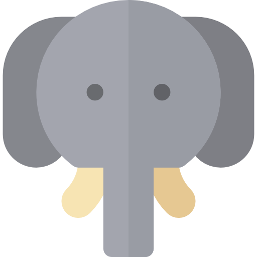 elefante Basic Rounded Flat Ícone