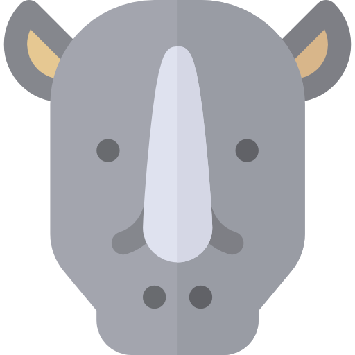 Rhinoceros Basic Rounded Flat icon