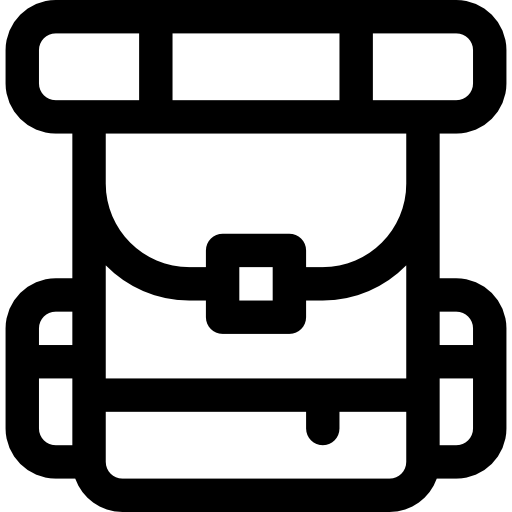 mochila Basic Rounded Lineal icono