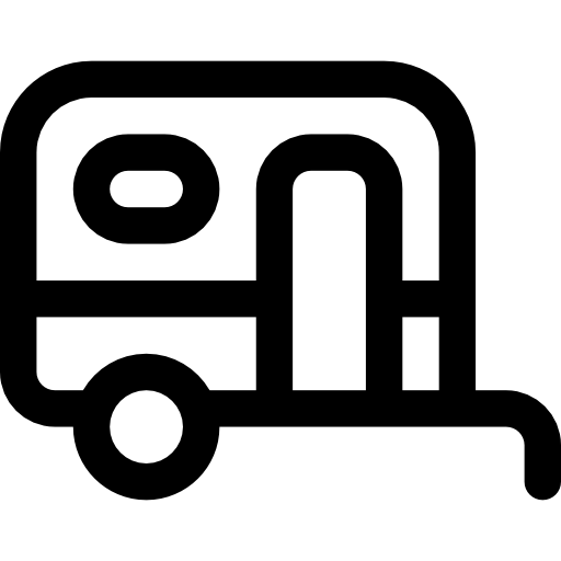 caravane Basic Rounded Lineal Icône