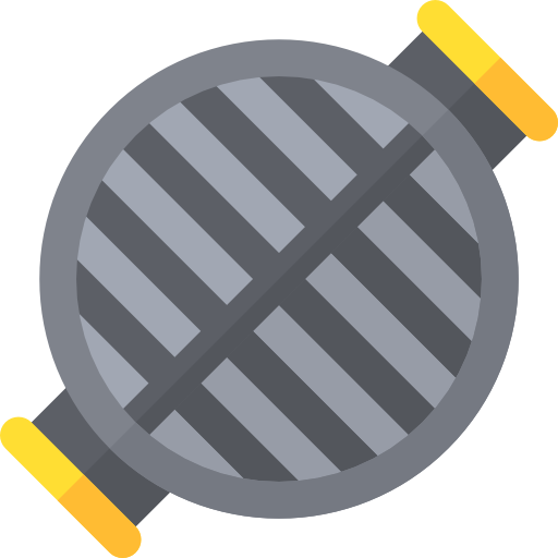 parrilla Basic Rounded Flat icono