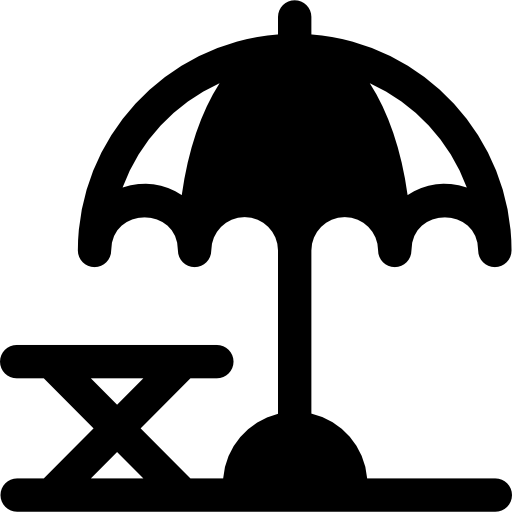 Sun umbrella Basic Rounded Filled icon