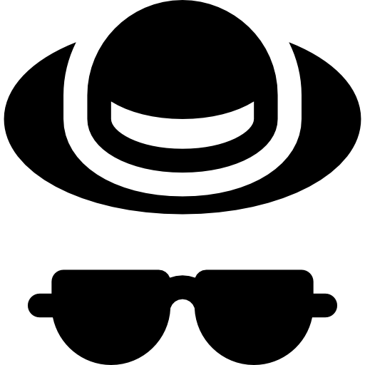 Шляпа и очки Basic Rounded Filled иконка