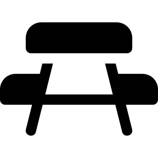 Picnic table Basic Rounded Filled icon