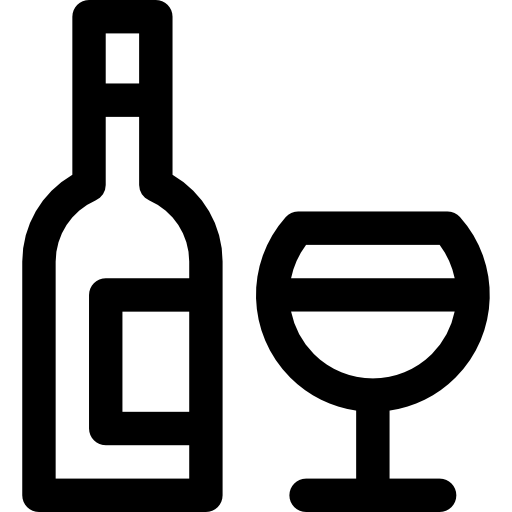 vino Basic Rounded Lineal icona