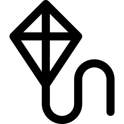 воздушный змей Basic Rounded Lineal иконка