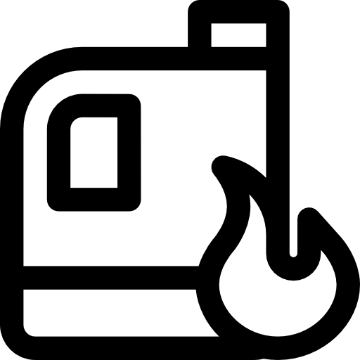 lattina di benzina Basic Rounded Lineal icona