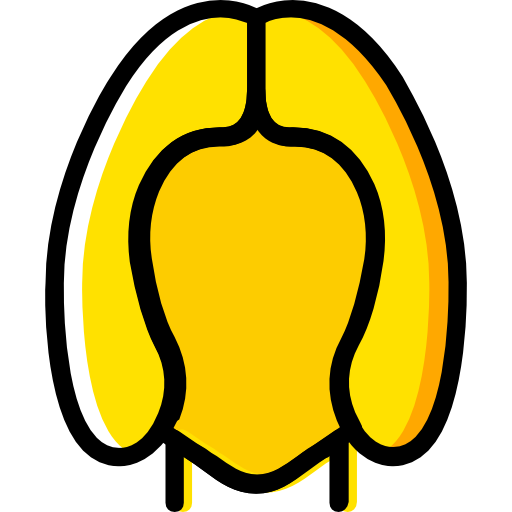 女性の髪 Basic Miscellany Yellow icon