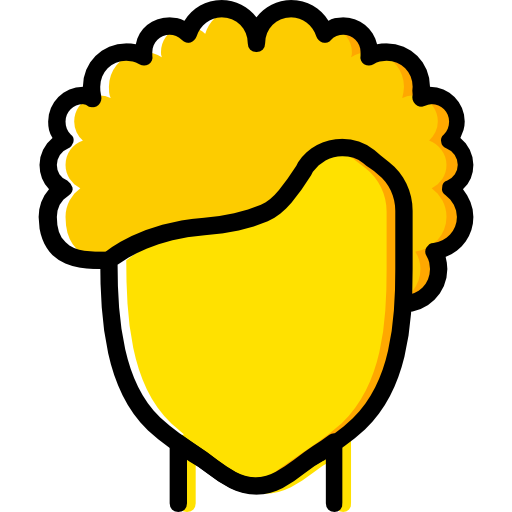 mann haare Basic Miscellany Yellow icon