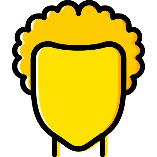 mann haare Basic Miscellany Yellow icon