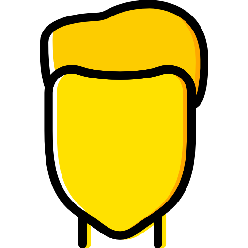 Man hair Basic Miscellany Yellow icon