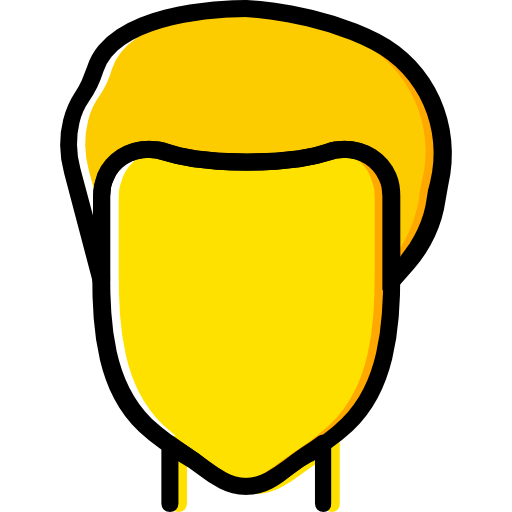 mann haare Basic Miscellany Yellow icon