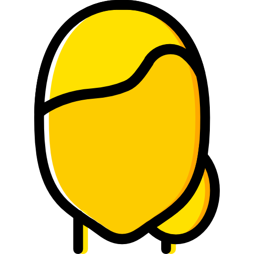 vrouw haar Basic Miscellany Yellow icoon