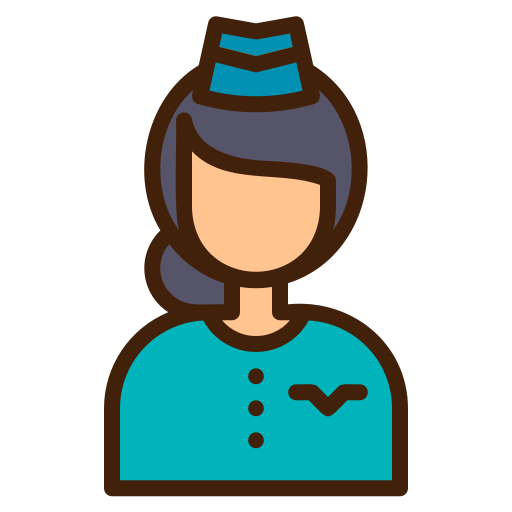 stewardess Generic Outline Color icon