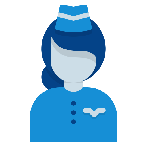 stewardess Generic Blue icoon