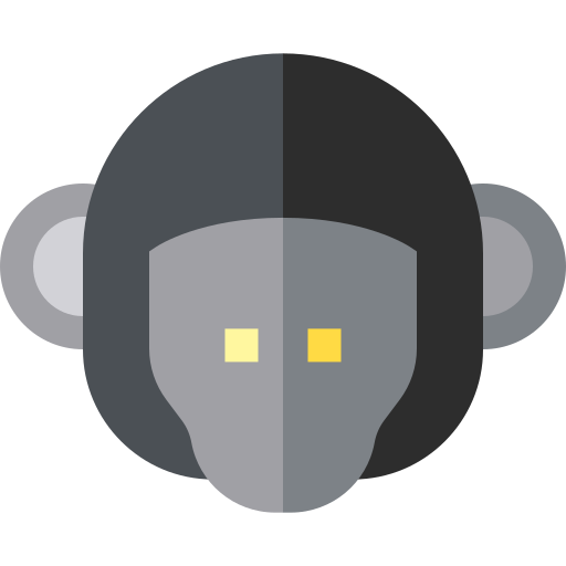원숭이 Basic Straight Flat icon