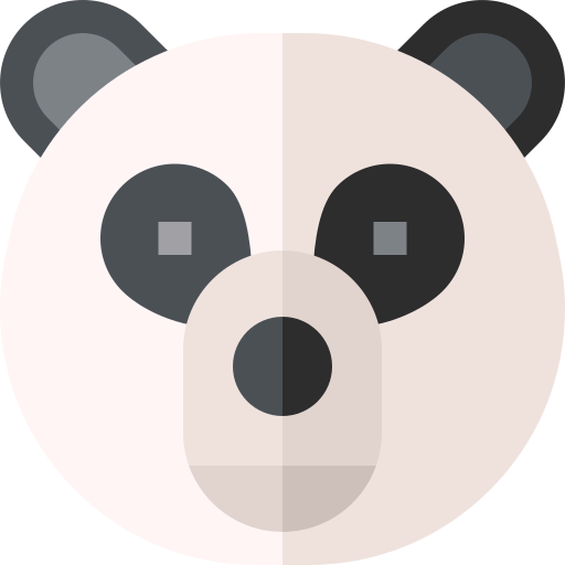 panda Basic Straight Flat icon