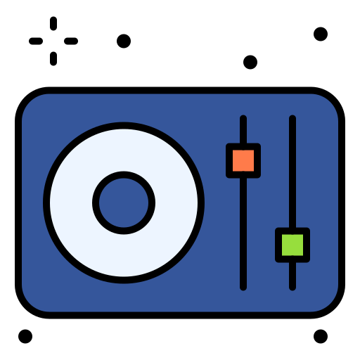 reproductor de vinilo Generic Outline Color icono