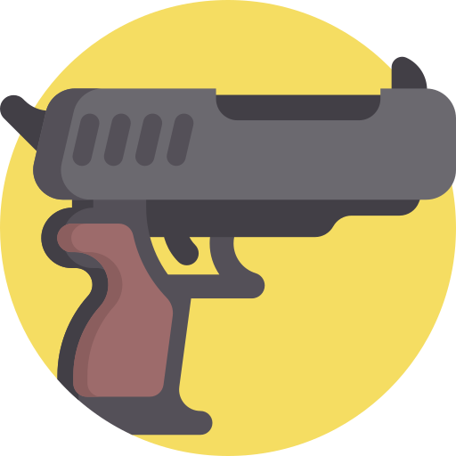 pistola Detailed Flat Circular Flat icono