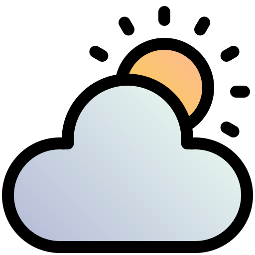 Cloudy day Fatima Lineal Color icon