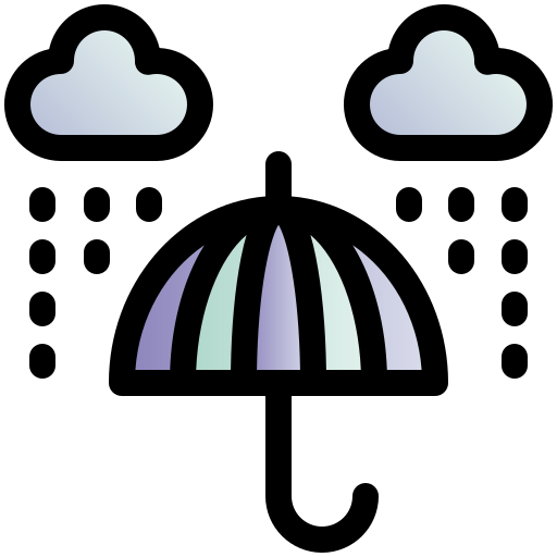 deszczowy Fatima Lineal Color ikona