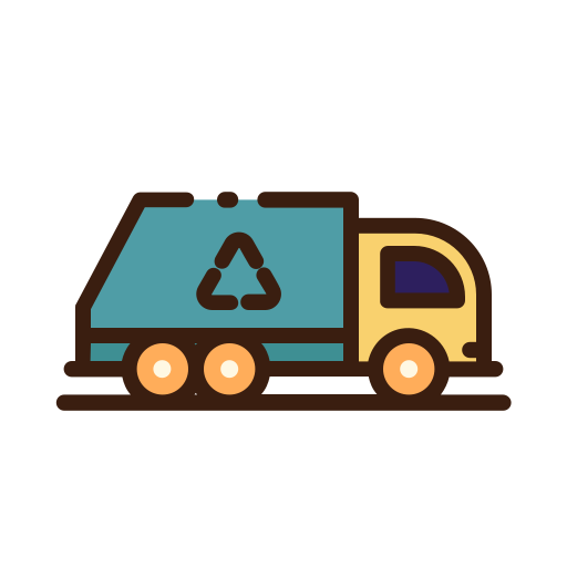camion della spazzatura Good Ware Lineal Color icona