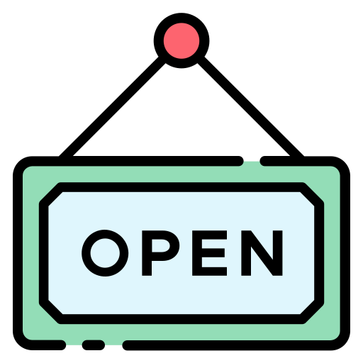 Open sign Good Ware Lineal Color icon