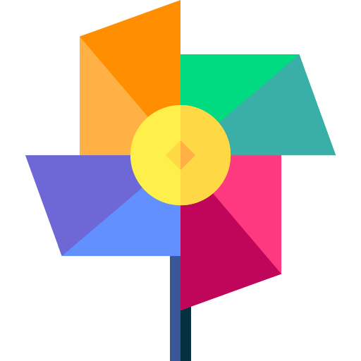 Pinwheel Basic Straight Flat icon