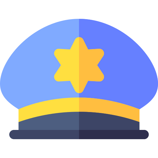 警察の帽子 Basic Rounded Flat icon