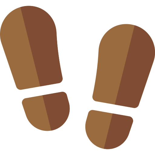 voetafdruk Basic Rounded Flat icoon
