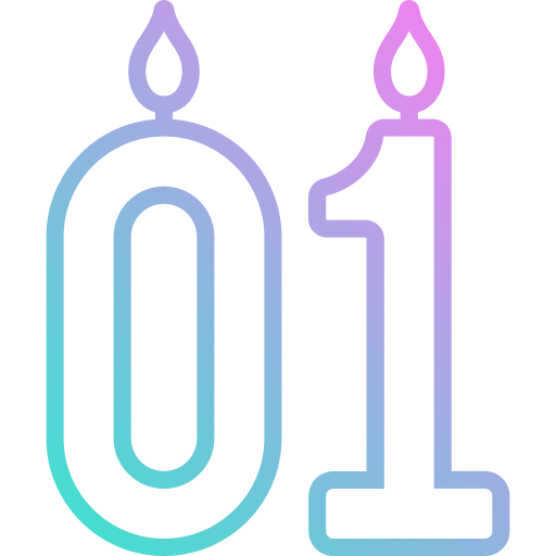 candela di compleanno Generic Gradient icona