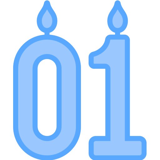 Birthday candle Generic Blue icon