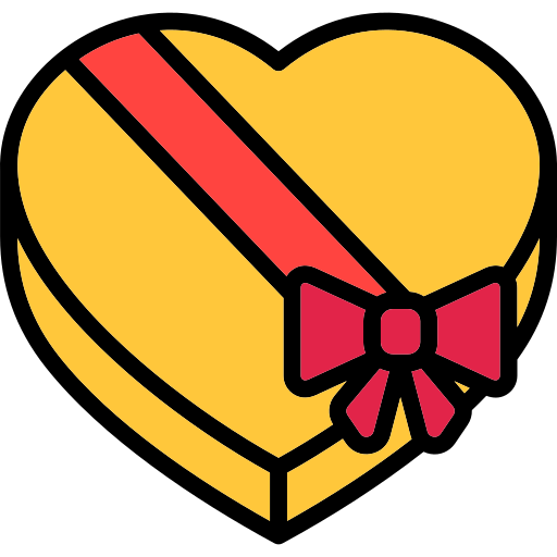Heart box Generic Outline Color icon