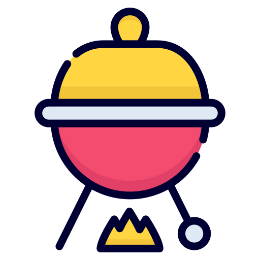 Barbecue Generic Outline Color icon